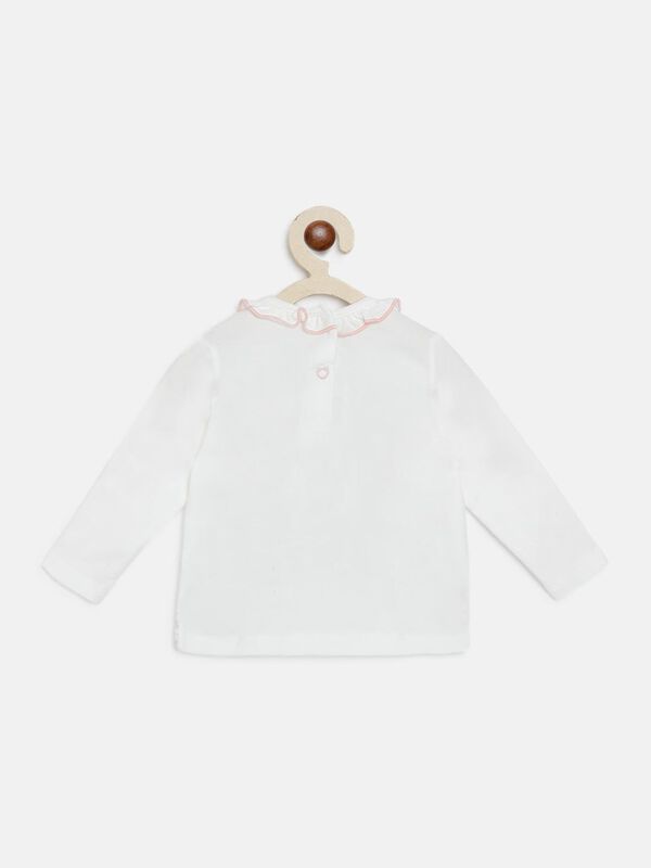 Knitted T-Shirt With Print, Applique image number 1
